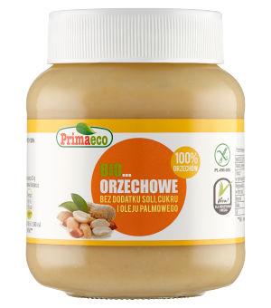 KREM Z PRAŻONYCH ORZESZKÓW ZIEMNYCH BEZGLUTENOWY BIO 360 g - PRIMAVIKA (PRIMAECO)
