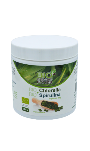 CHLORELLA PYRENOIDOSA + SPIRULINA BIO 560 TABLETEK - BIO ORGANIC FOODS