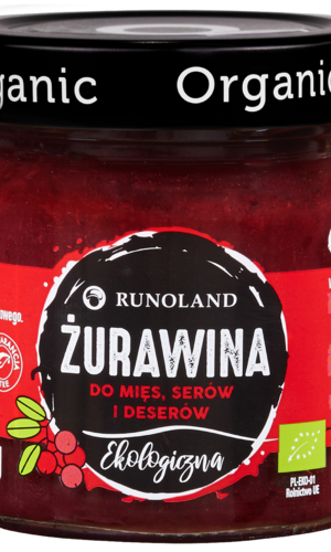 ŻURAWINA DO MIĘS, SERÓW I DESERÓW BIO 200 g - RUNOLAND