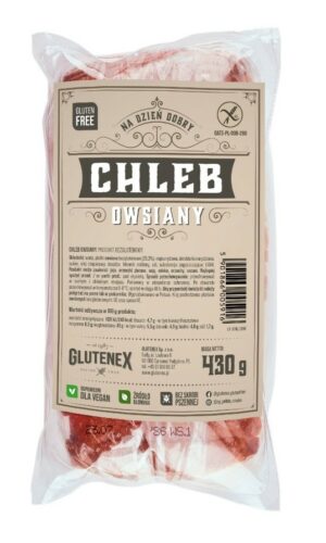 CHLEB OWSIANY KROJONY BEZGLUTENOWY 430 g - GLUTENEX