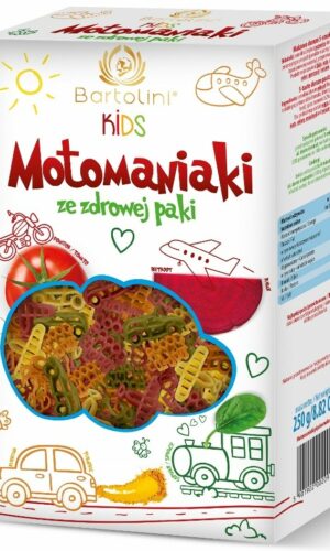 MAKARON (SEMOLINOWY Z SUSZONYMI WARZYWAMI) DLA DZIECI MOTOMANIAKI 250 g - BARTOLINI