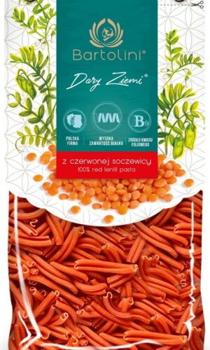 MAKARON PROTEINOWY (Z SOCZEWICY CZERWONEJ) WARKOCZ 250 g - BARTOLINI