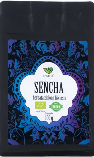HERBATA ZIELONA LIŚCIASTA SENCHA BIO 100 g - ECOBLIK