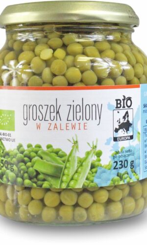 GROSZEK ZIELONY W ZALEWIE BIO 350 g (230 g) (SŁOIK) - BIO PLANET