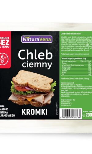 CHLEB CIEMNY BEZGLUTENOWY 200 g - NATURAVENA