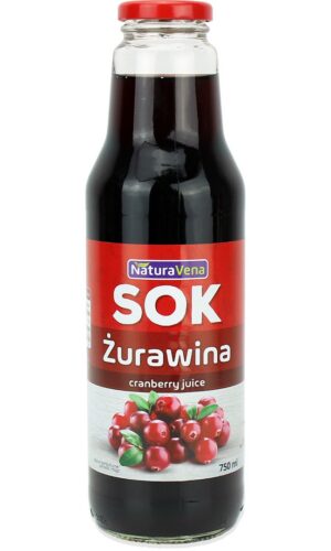 SOK Z ŻURAWINY 100 % 750 ml - NATURAVENA