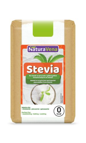 STEVIA (NA BAZIE ERYTRYTOLU I GLIKOZYDÓW STEWIOLOWYCH ZE STEWII) 500 g - NATURAVENA