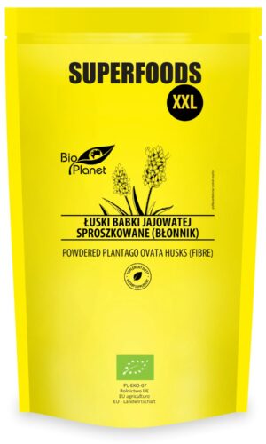ŁUSKI BABKI JAJOWATEJ SPROSZKOWANE (BŁONNIK) BIO 600 g - BIO PLANET