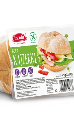 BUŁKI KAJZERKI BEZGLUTENOWE (2 szt.) 120 g - INCOLA