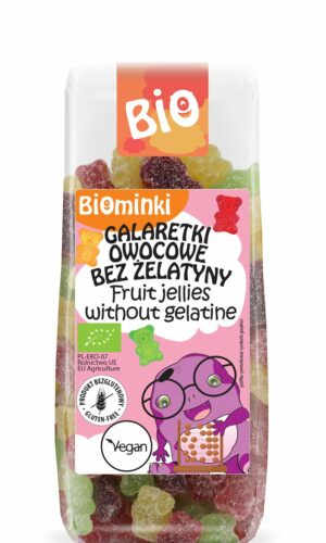 GALARETKI OWOCOWE BEZ ŻELATYNY BEZGLUTENOWE BIO 100 g - BIOMINKI
