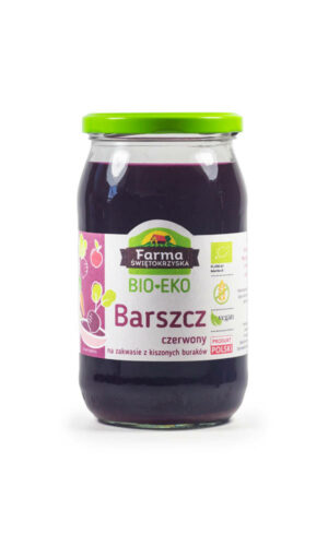 BARSZCZ CZERWONY NA ZAKWASIE Z BURAKÓW KISZONYCH BEZGLUTENOWY BIO 720 ml (SŁOIK) - FARMA ŚWIĘTOKRZYSKA