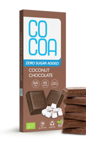 CZEKOLADA KOKOSOWA BEZ DODATKU CUKRÓW BIO 40 g - COCOA