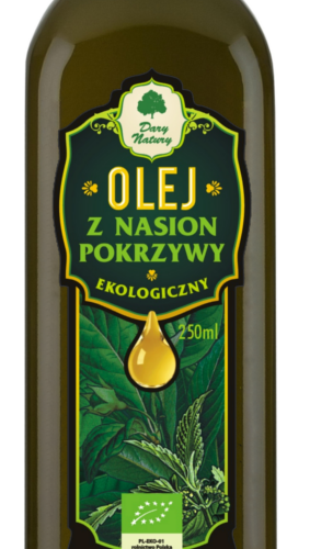 OLEJ Z NASION POKRZYWY TŁOCZONY NA ZIMNO BIO 250 ml - DARY NATURY