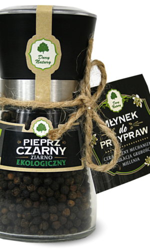 PIEPRZ CZARNY ZIARNO W MŁYNKU BIO 90 g - DARY NATURY