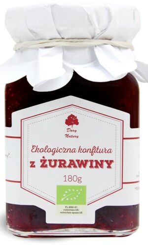 KONFITURA Z ŻURAWINY BIO 180 g - DARY NATURY