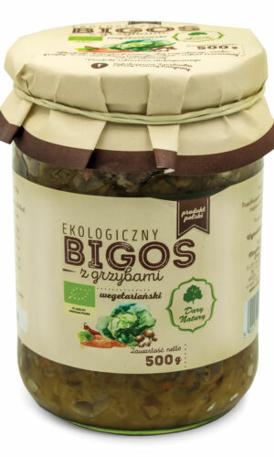 BIGOS WEGAŃSKI Z GRZYBAMI BIO 500 g - DARY NATURY