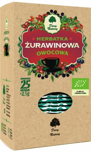 HERBATKA ŻURAWINOWO - OWOCOWA BIO (25 x 2,5 g) 62,5 g - DARY NATURY
