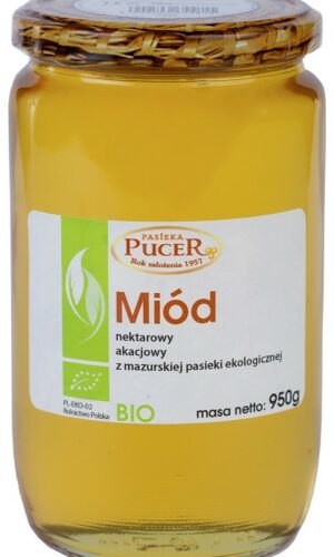 MIÓD NEKTAROWY AKACJOWY  BIO 950 g - PASIEKA PUCER
