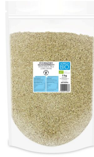 RYŻ BRĄZOWY DŁUGOZIARNISTY BEZGLUTENOWY BIO 5 kg - HORECA (BIO PLANET)