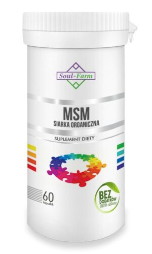MSM SIARKA ORGANICZNA (650 mg) 60 KAPSUŁEK - SOUL FARM
