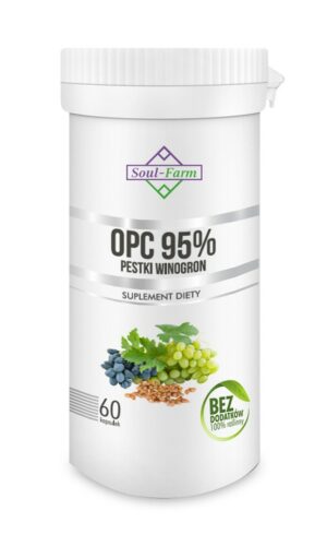 PESTKI WINOGRON EKSTRAKT 95 % OPC (450 mg) 60 KAPSUŁEK - SOUL FARM