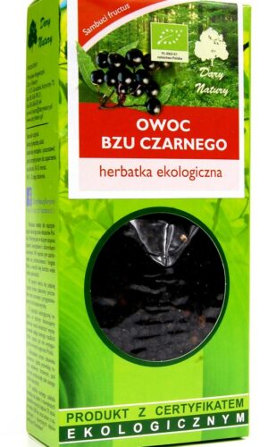 HERBATKA OWOC CZARNEGO BZU BIO 100 g - DARY NATURY