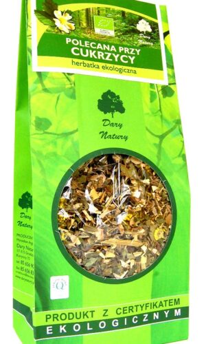 HERBATKA POLECANA PRZY CUKRZYCY BIO 150 g - DARY NATURY