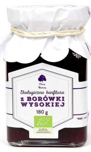 KONFITURA Z BORÓWKI BIO 180 g - DARY NATURY