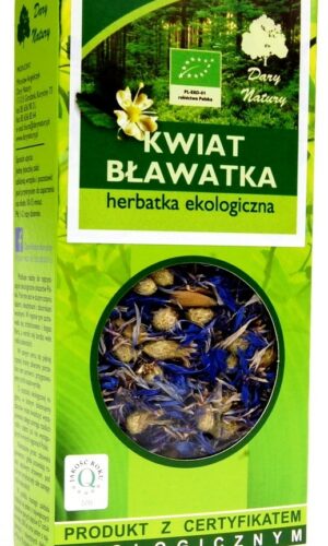 HERBATKA Z KWIATU BŁAWATKA BIO 25 g - DARY NATURY
