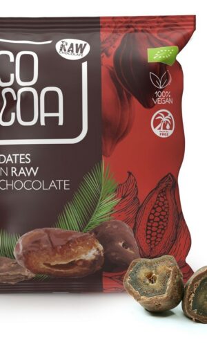 DAKTYLE W SUROWEJ CZEKOLADZIE BIO 70 g - COCOA