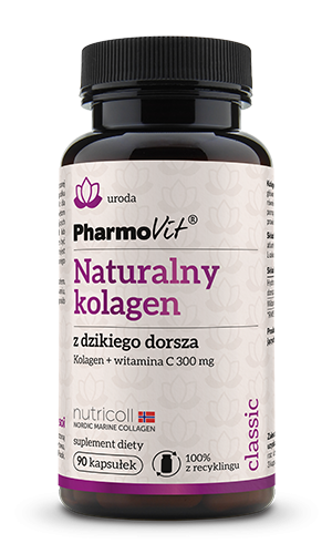 KOLAGEN Z DZIKIEGO DORSZA + WITAMINA C BEZGLUTENOWY 90 KAPSUŁEK - PHARMOVIT (CLASSIC)