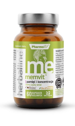 KAPSUŁKI NA PAMIĘĆ I KONCENTRACJĘ (MEMVIT) BEZGLUTENOWE 60 szt. - PHARMOVIT (HERBALLINE)