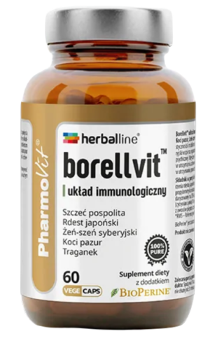 KAPSUŁKI NA UKŁAD IMMUNOLOGICZNY (BORELLVIT) BEZGLUTENOWE 60 szt. - PHARMOVIT (HERBALLINE)