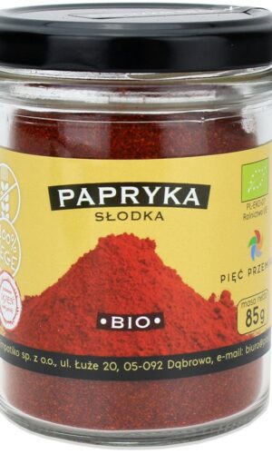 PAPRYKA SŁODKA MIELONA BEZGLUTENOWA BIO 85 g - PIĘĆ PRZEMIAN