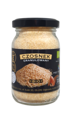 CZOSNEK GRANULOWANY BEZGLUTENOWY BIO 120 g - PIĘĆ PRZEMIAN