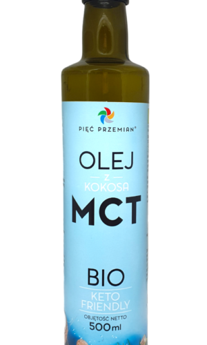 OLEJ KOKOSOWY MCT KETO BEZGLUTENOWY BIO 500 ml - PIĘĆ PRZEMIAN