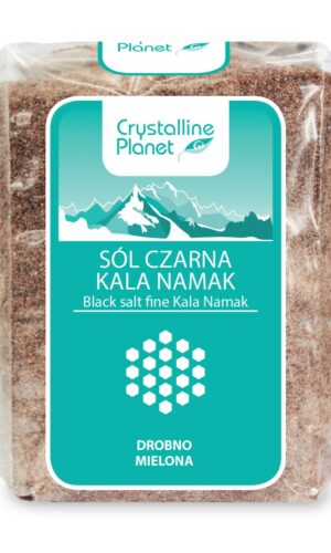 SÓL CZARNA KALA NAMAK DROBNO MIELONA 600 g - CRYSTALLINE PLANET