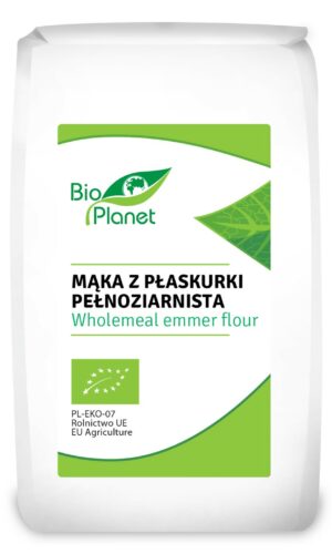 MĄKA Z PŁASKURKI PEŁNOZIARNISTA BIO 500 g - BIO PLANET