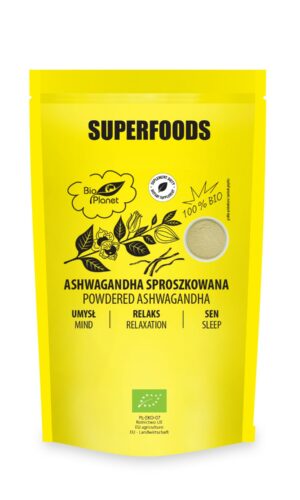ASHWAGANDHA SPROSZKOWANA BIO 150 g - BIO PLANET