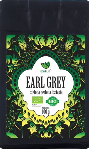 HERBATA ZIELONA EARL GREY BIO 100 g - ECOBLIK