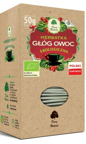 HERBATKA OWOC GŁOGU BIO (25 x 2 g) 50 g - DARY NATURY
