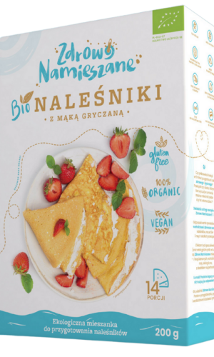 MIESZANKA NA NALEŚNIKI Z MĄKĄ GRYCZANĄ BEZGLUTENOWA BIO 200 g - ZDROWO NAMIESZANE
