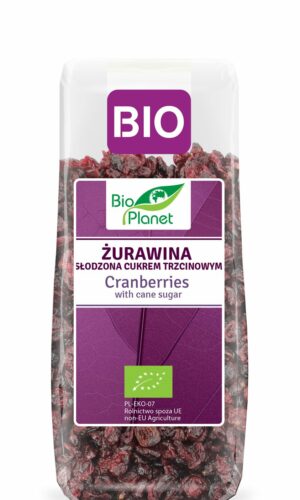 ŻURAWINA SUSZONA CIĘTA NIESŁODZONA BIO 100 g - BIO PLANET