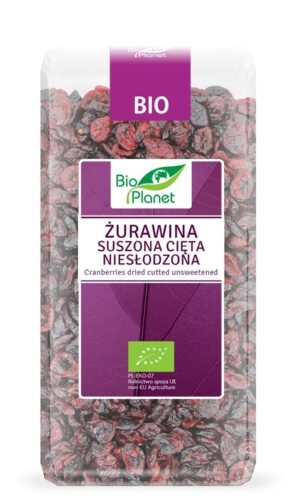 ŻURAWINA SUSZONA CIĘTA NIESŁODZONA BIO 400 g - BIO PLANET