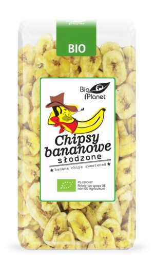CHIPSY BANANOWE SŁODZONE BIO 350 g - BIO PLANET