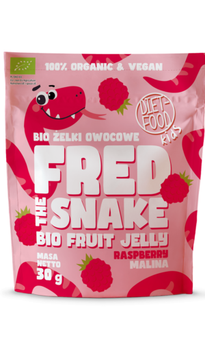 ŻELKI MALINA BIO 30 g - DIET-FOOD (FRED THE SNAKE)