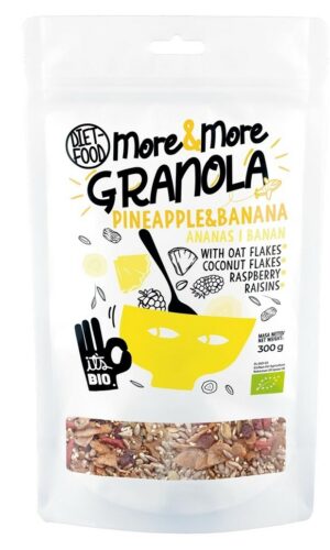 GRANOLA Z ANANASEM I BANANEM BIO 300 g - DIET-FOOD (MORE & MORE)