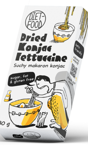 MAKARON SUCHY (KONJAC) FETTUCCINE BEZGLUTENOWY 80 g - DIET-FOOD