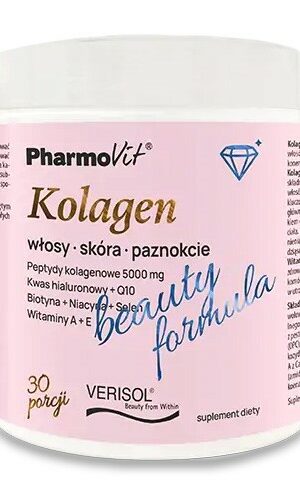 KOLAGEN O SMAKU BRZOSKWINIA - BANAN BEAUTY FORMULA BEZGLUTENOWY 174 g - PHARMOVIT