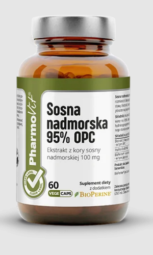 SOSNA NADMORSKA EKSTRAKT 95% OPC BEZGLUTENOWY 60 KAPSUŁEK - PHARMOVIT (CLEAN LABEL)
